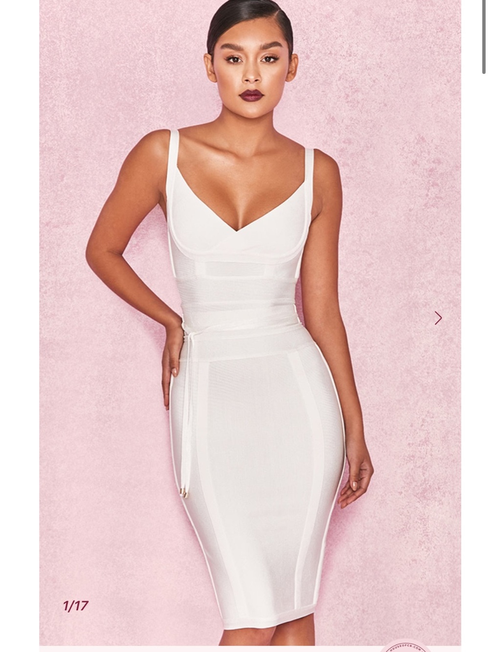 House of CB Belice White Bandage Dress